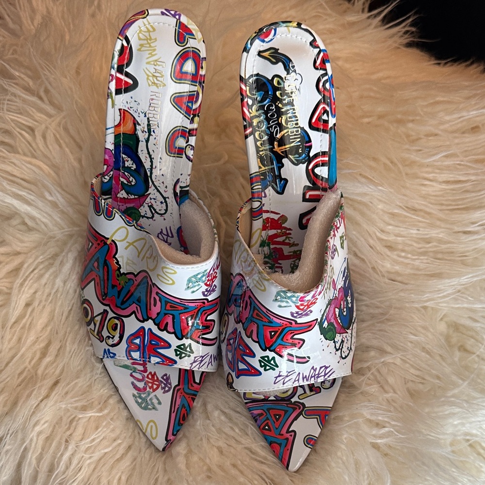 Cape Robbin Colorful Graffiti Mules